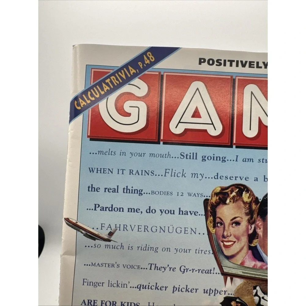Vintage GAMES MAGAZINE February 1996 Magazine Positively Ad-Dicting RARE